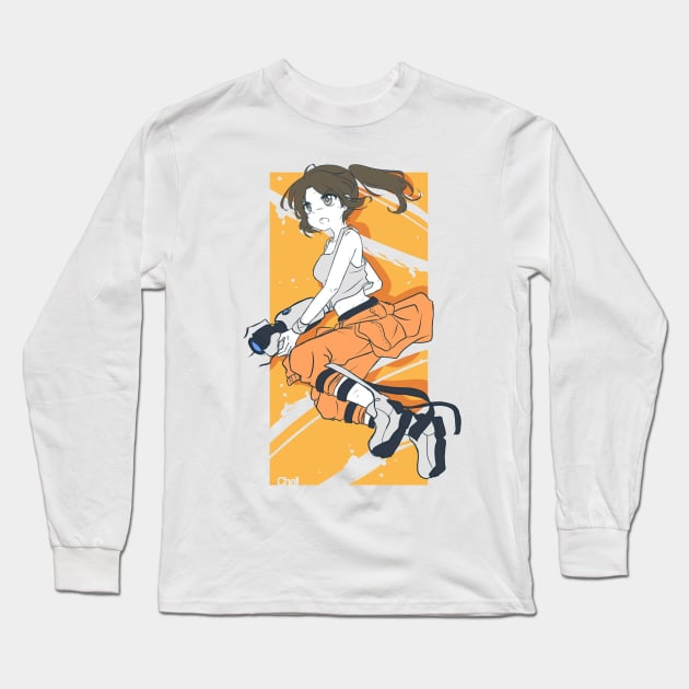 Anime Chell from Portal Long Sleeve T-Shirt by Greenhouse